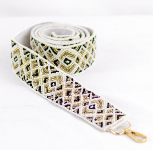 The Royal Standard Geometric Beaded Purse Strap