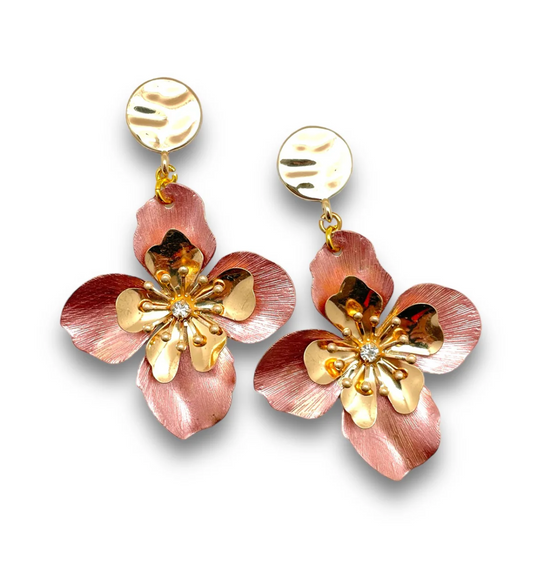 Pink Sydney Flower Earrings